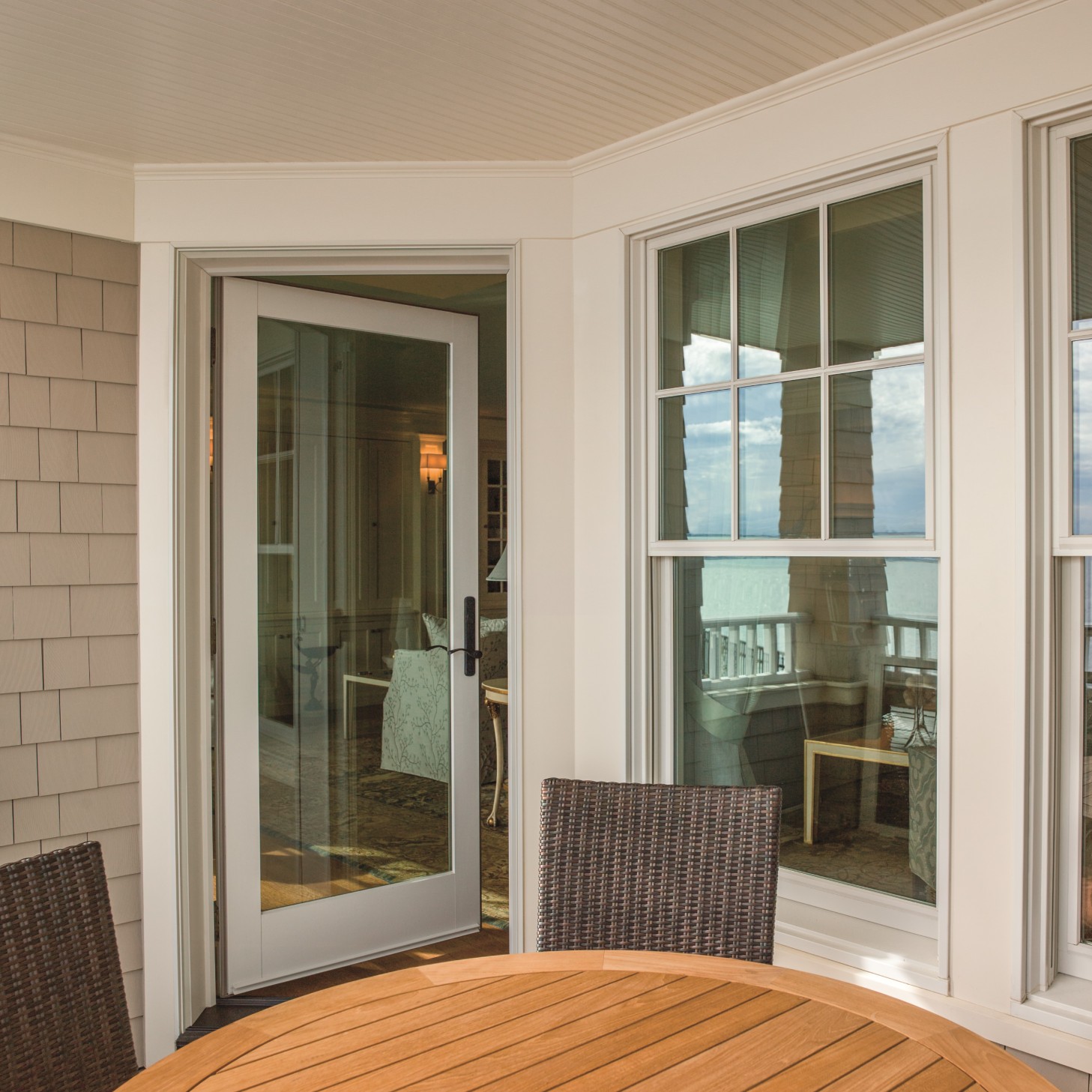 A single inswing door. This french door has one panel. Some french doors are just one door.