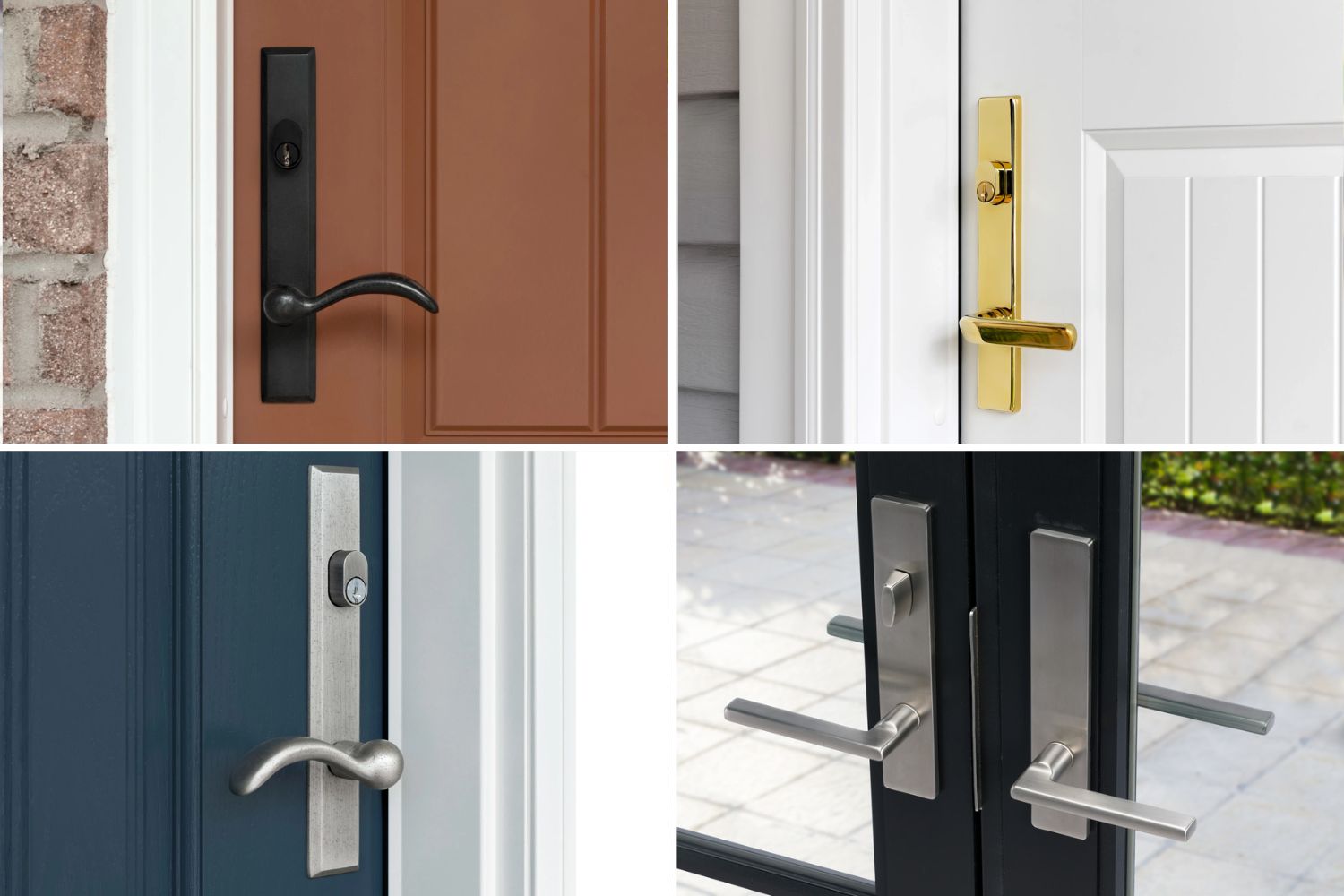 Entry door hardware options.
