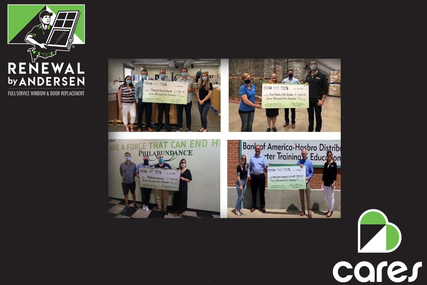 Renewal by Andersen of Arizona; Colorado; Greater Philadelphia, and Southern New England) are built on a culture of giving back, as evidenced by their Window of Giving Program